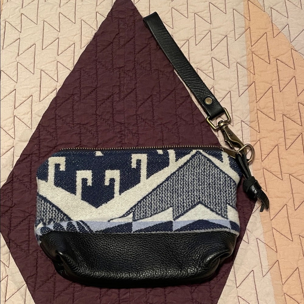 Meant Manufacturing-Pendleton Leather Wristlet - image 1